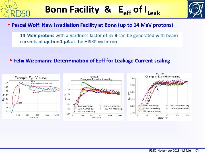 Bonn Facility & Eeff of ILeak • Pascal Wolf: New Irradiation Facility at Bonn