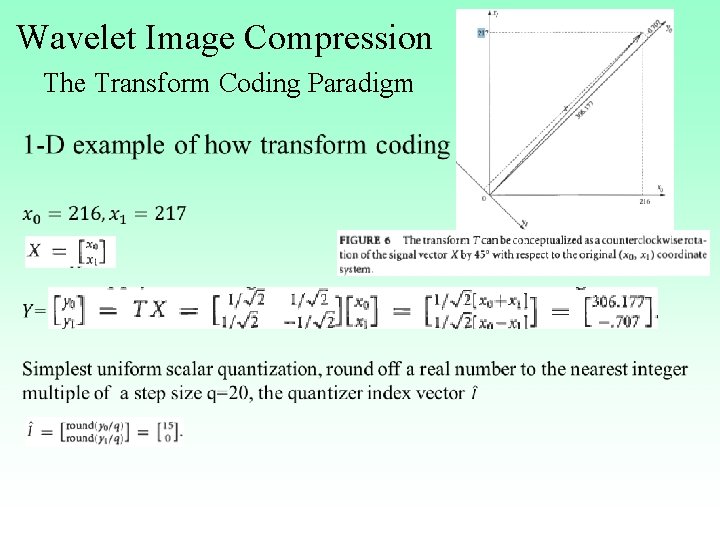 Wavelet Image Compression The Transform Coding Paradigm • 