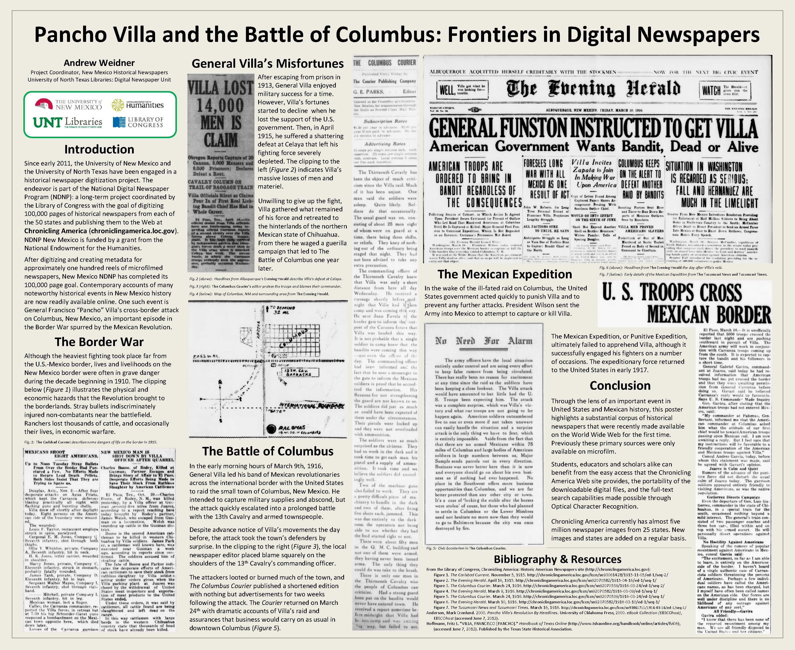 Pancho Villa and the Battle of Columbus: Frontiers in Digital Newspapers Andrew Weidner Project