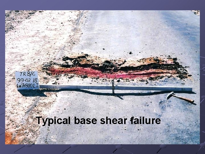 Typical base shear failure 