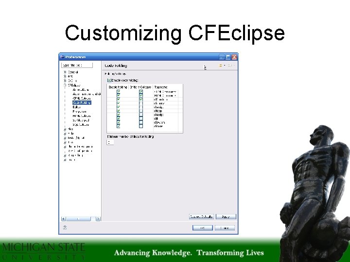 Customizing CFEclipse 