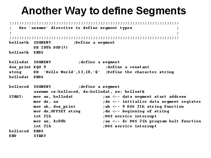 Another Way to define Segments ; ; ; ; ; ; ; ; ;