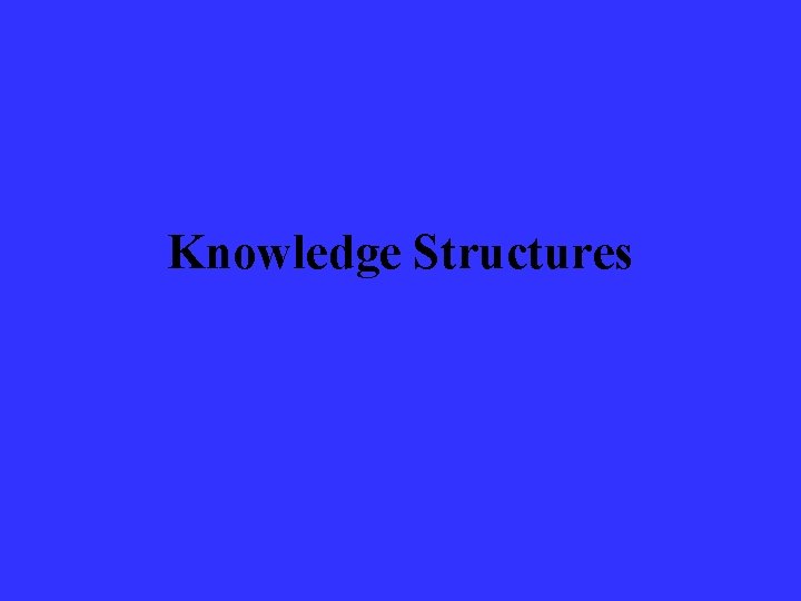 Knowledge Structures 