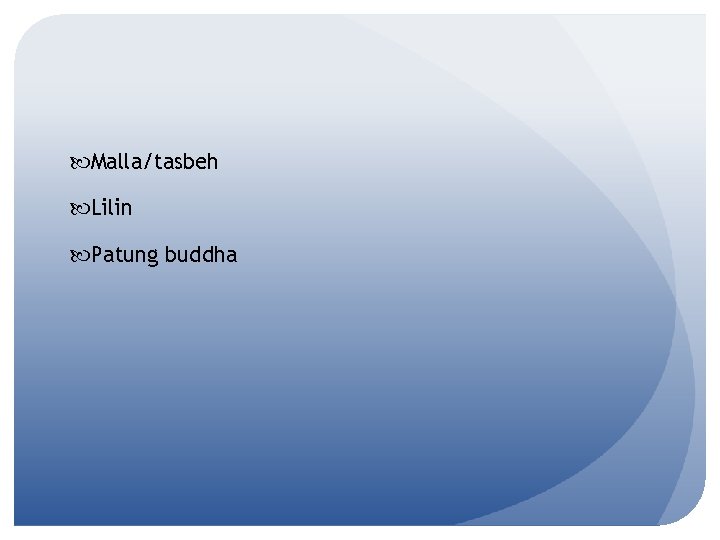  Malla/tasbeh Lilin Patung buddha 