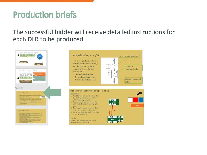 Production briefs The successful bidder will receive detailed instructions for each DLR to be