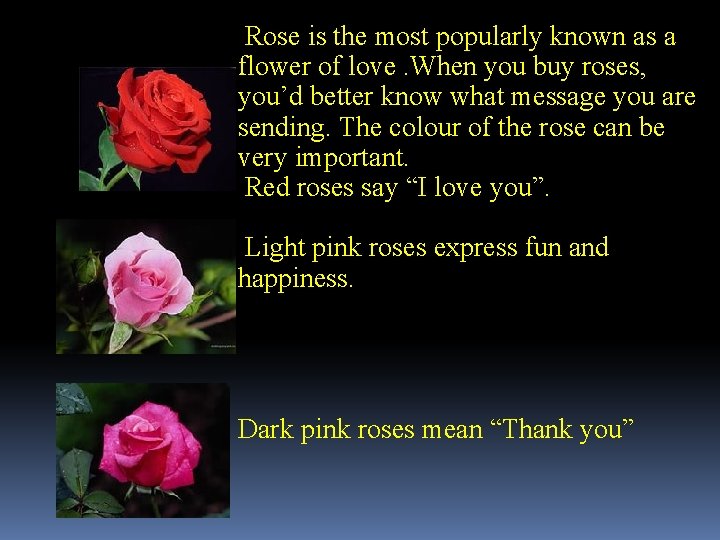 Rose is the most popularly known as a flower of love. When you buy