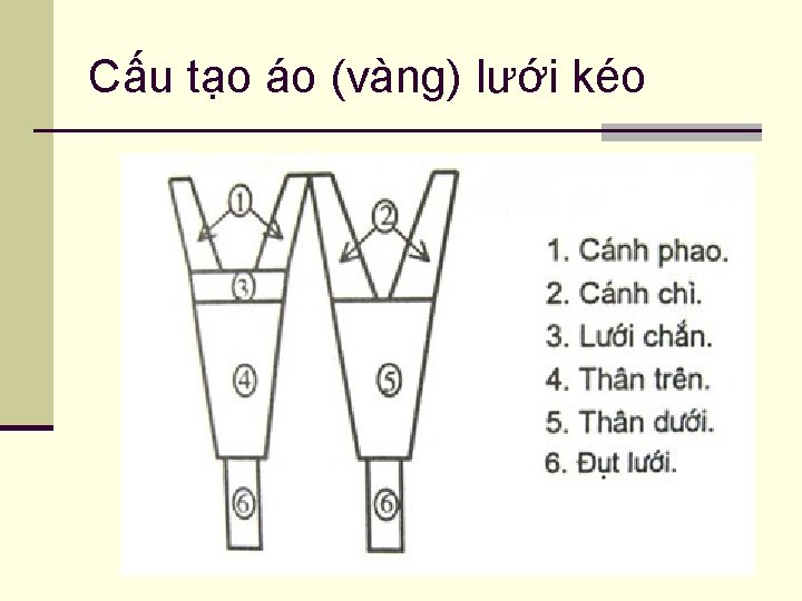 Cấu tạo áo (vàng) lưới kéo 