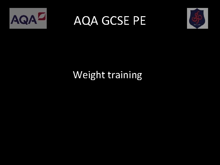 AQA GCSE PE Weight training 