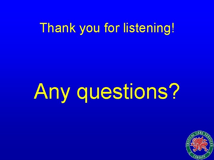 Thank you for listening! Any questions? 