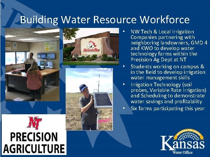 Building Water Resource Workforce • NW Tech & Local Irrigation Companies partnering with neighboring