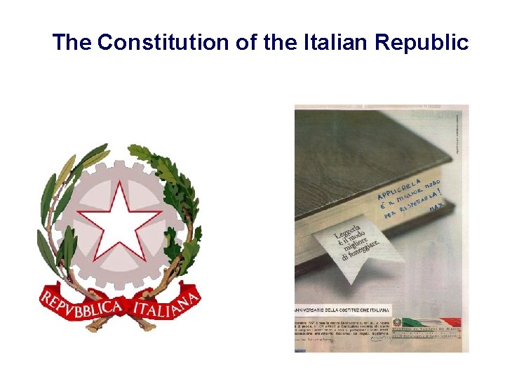 The Constitution of the Italian Republic 