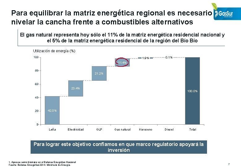 Para equilibrar la matriz energética regional es necesario nivelar la cancha frente a combustibles