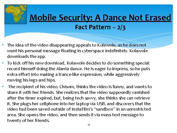 Mobile Security: A Dance Not Erased Fact Pattern – 2/3 The idea of the