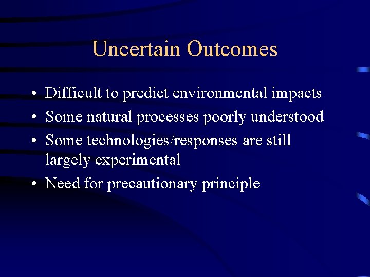 Unpredictable Outcome Mining and Biodiversity Conservation Presentation to ABCG Meeting