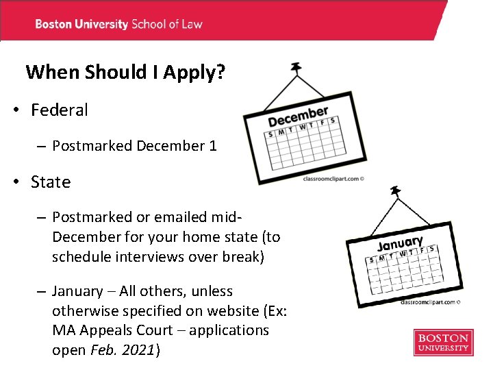 When Should I Apply? • Federal – Postmarked December 1 • State – Postmarked When Should I Apply? • Federal – Postmarked December 1 • State – Postmarked