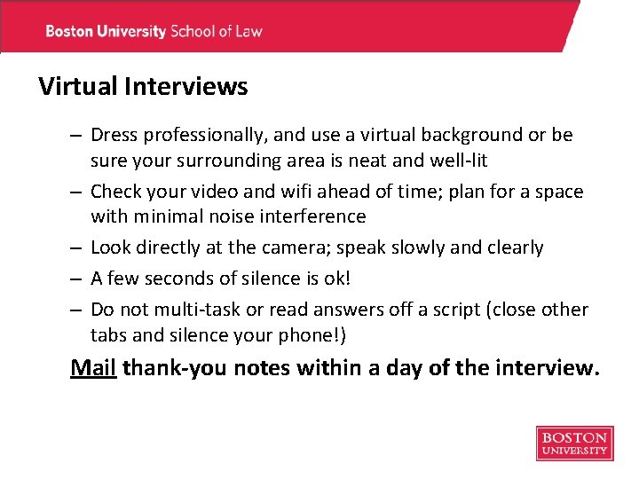 Virtual Interviews – Dress professionally, and use a virtual background or be sure your Virtual Interviews – Dress professionally, and use a virtual background or be sure your
