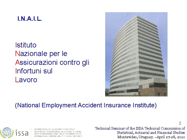 I. N. A. I. L. Istituto Nazionale per le Assicurazioni contro gli Infortuni sul I. N. A. I. L. Istituto Nazionale per le Assicurazioni contro gli Infortuni sul