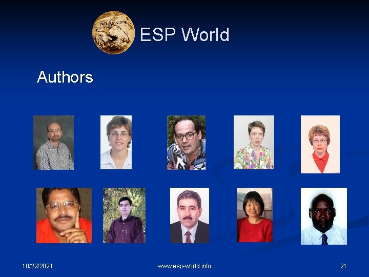 ESP World Authors 10/22/2021 www. esp-world. info 21 