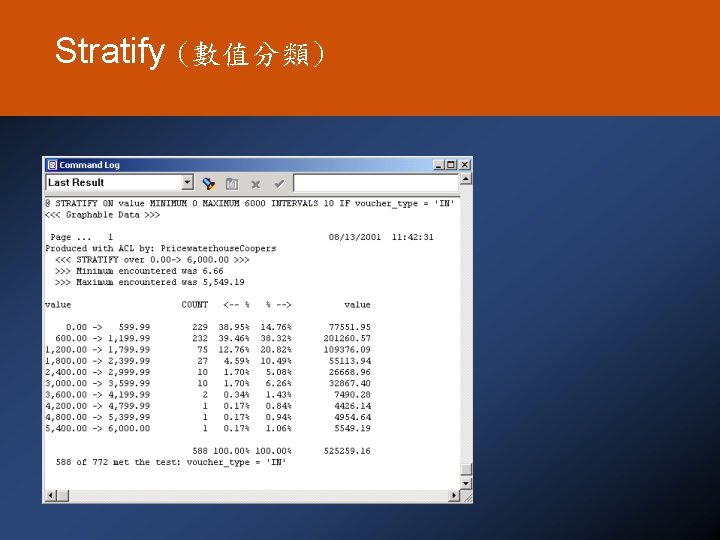 Stratify (數值分類) 