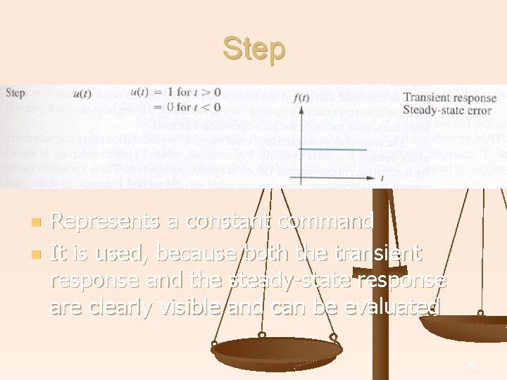 Step n n Represents a constant command It is used, because both the transient