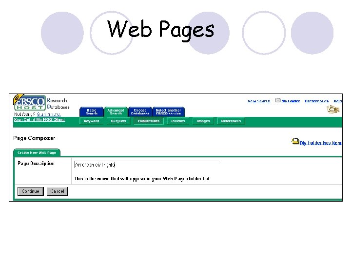 Web Pages 