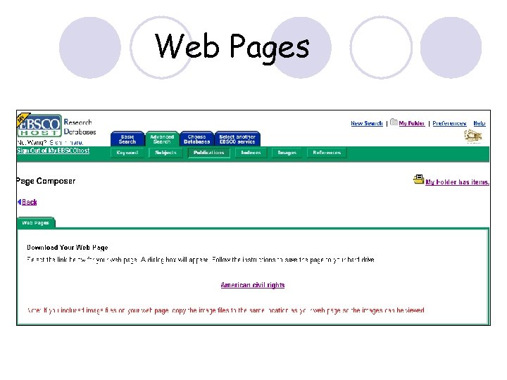 Web Pages 