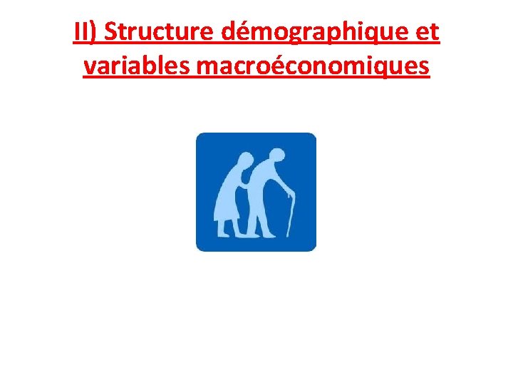 II) Structure démographique et variables macroéconomiques 