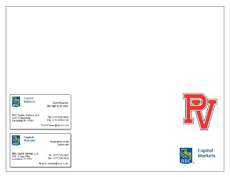 Pequea Valley School District Financing Discussion September 29, 2020 