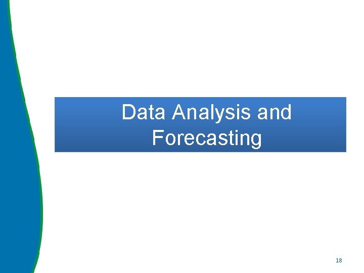 Data Analysis and Forecasting 18 