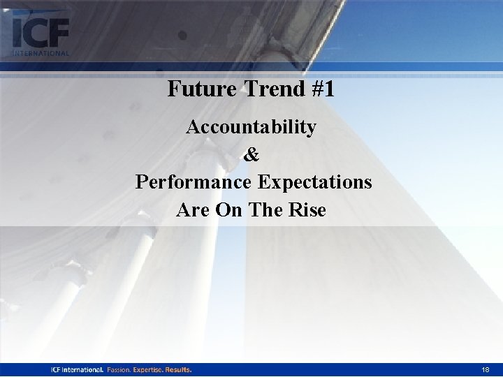 Future Trend #1 Accountability & Performance Expectations Are On The Rise 18 