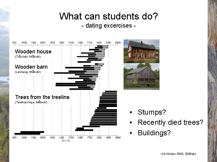 What can students do? - dating excercises - Wooden house (Tråsdahl, Målselv) Wooden barn