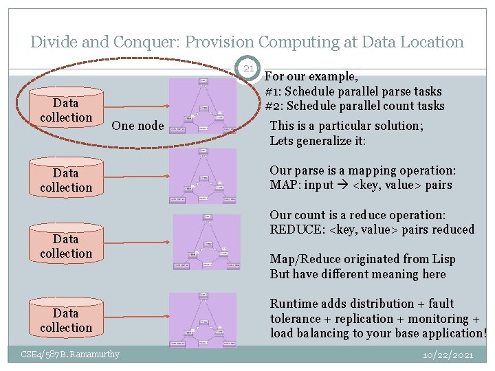 Divide and Conquer: Provision Computing at Data Location 21 Data collection One node Data Divide and Conquer: Provision Computing at Data Location 21 Data collection One node Data