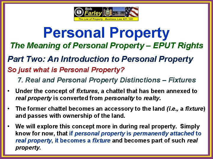 Personal Property The Meaning of Personal Property – EPUT Rights Part Two: An Introduction