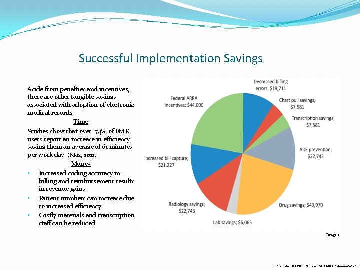 Successful Implementation Savings Aside from penalties and incentives, there are other tangible savings associated