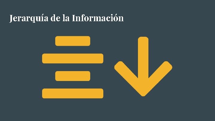 Jerarquía de la Información 