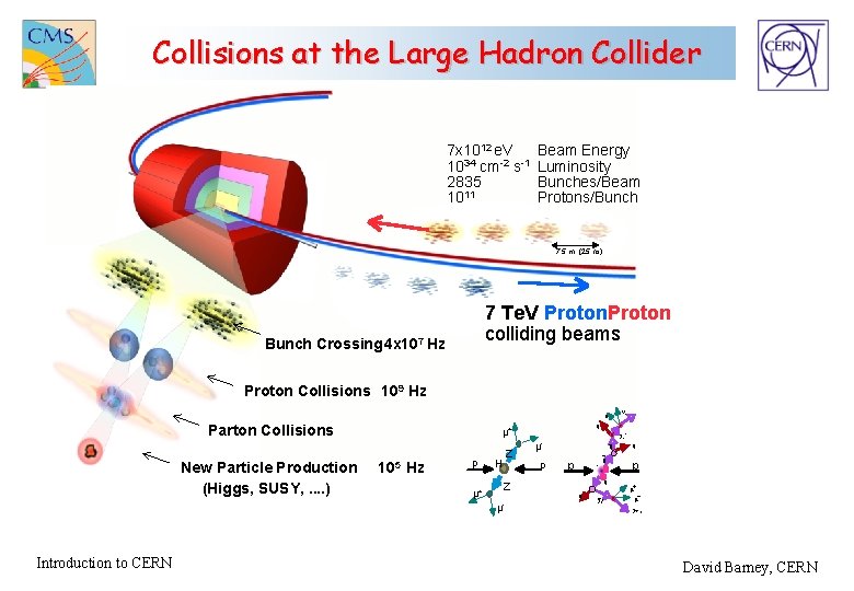 Collisions at the Large Hadron Collider 7 x 1012 e. V 1034 cm-2 s-1