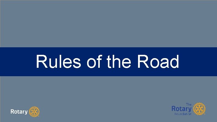 Rules of the Road 