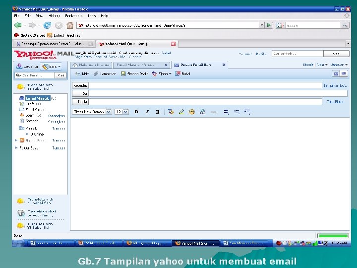 Gb. 7 Tampilan yahoo untuk membuat email 