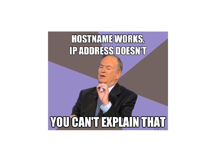 Hostname works … 