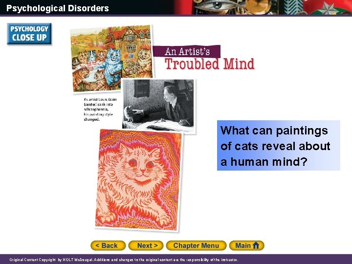 Psychological Disorders What can paintings of cats reveal about a human mind? Original Content