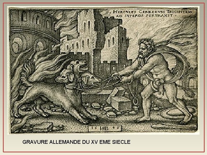 GRAVURE ALLEMANDE DU XV EME SIECLE 