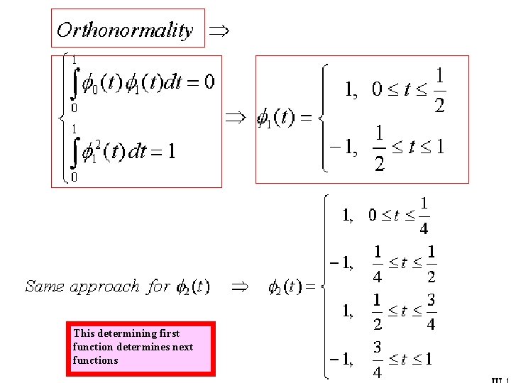 This determining first function determines next functions 