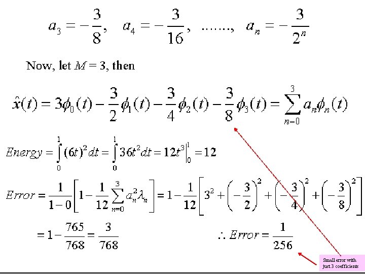 Small error with just 3 coefficients 