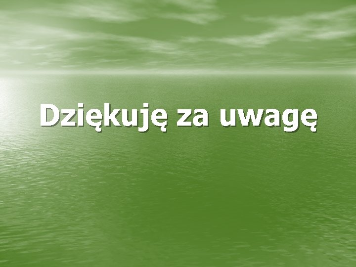 Dziękuję za uwagę 