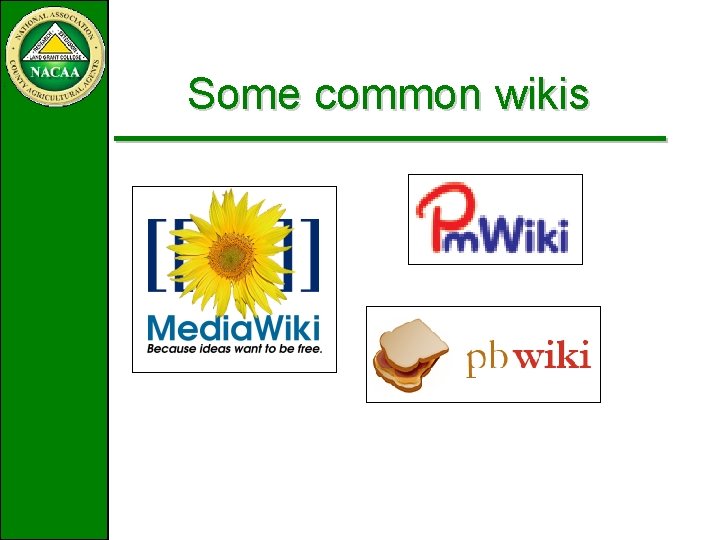 Some common wikis Some common wikis