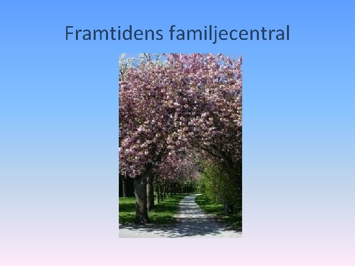 Framtidens familjecentral 