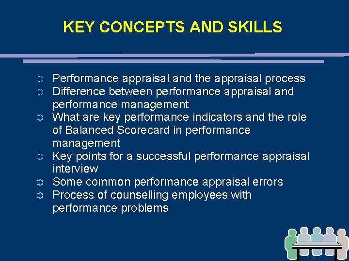 KEY CONCEPTS AND SKILLS ➲ ➲ ➲ Performance appraisal and the appraisal process Difference KEY CONCEPTS AND SKILLS ➲ ➲ ➲ Performance appraisal and the appraisal process Difference