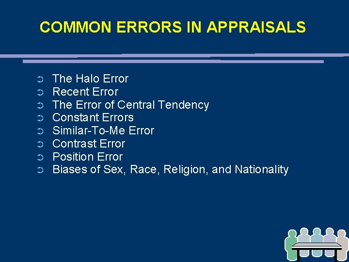 COMMON ERRORS IN APPRAISALS ➲ ➲ ➲ ➲ The Halo Error Recent Error The COMMON ERRORS IN APPRAISALS ➲ ➲ ➲ ➲ The Halo Error Recent Error The