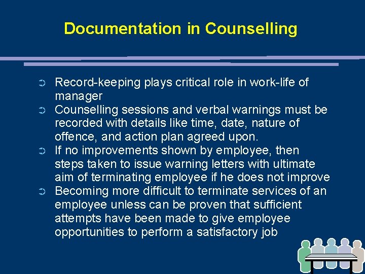 Documentation in Counselling ➲ ➲ Record-keeping plays critical role in work-life of manager Counselling Documentation in Counselling ➲ ➲ Record-keeping plays critical role in work-life of manager Counselling