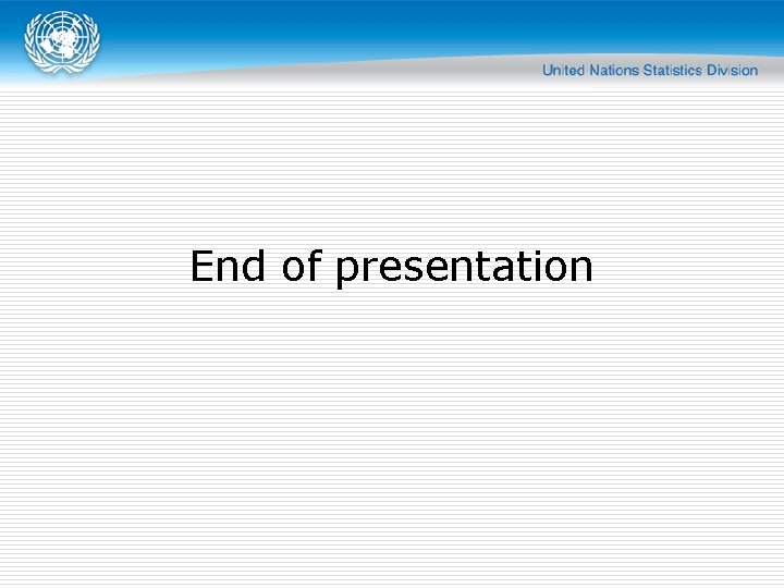End of presentation 